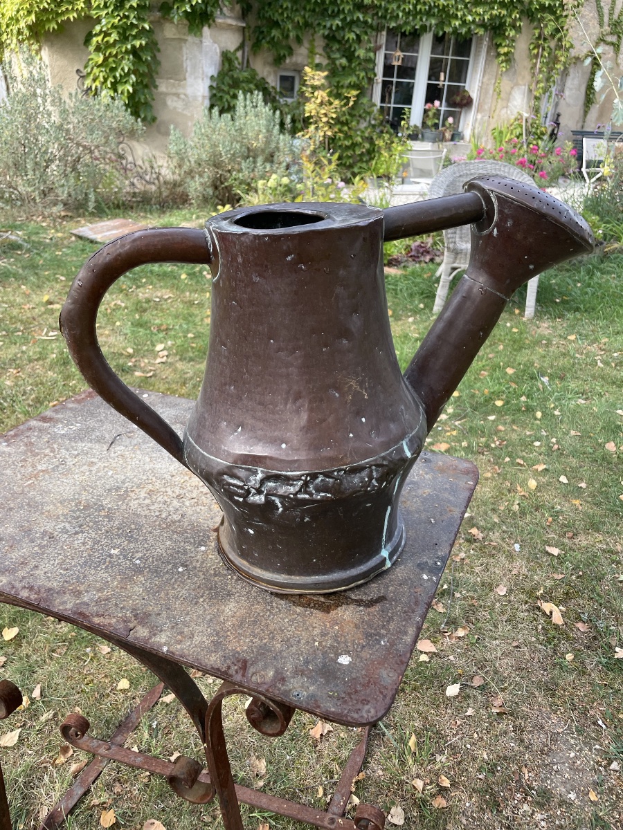 Arrosoir en cuivre du XVIIIème -photo-4