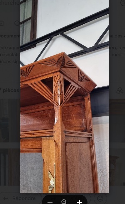 Pair Of Art Nouveau Bookcases In Light Oak – Ateliers Majorelle, Nancy, Circa 1905-photo-3