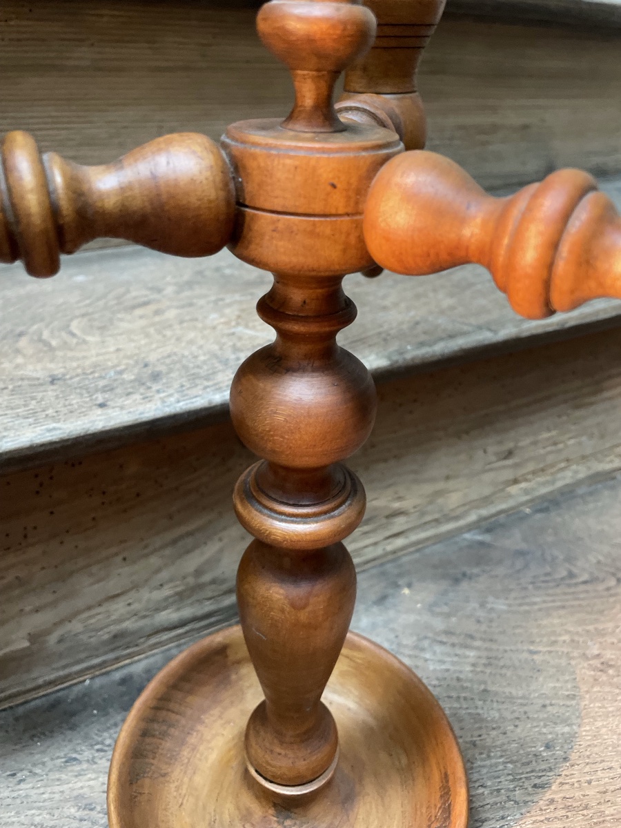 Chandelier de style scandinave en bois tourné -photo-3
