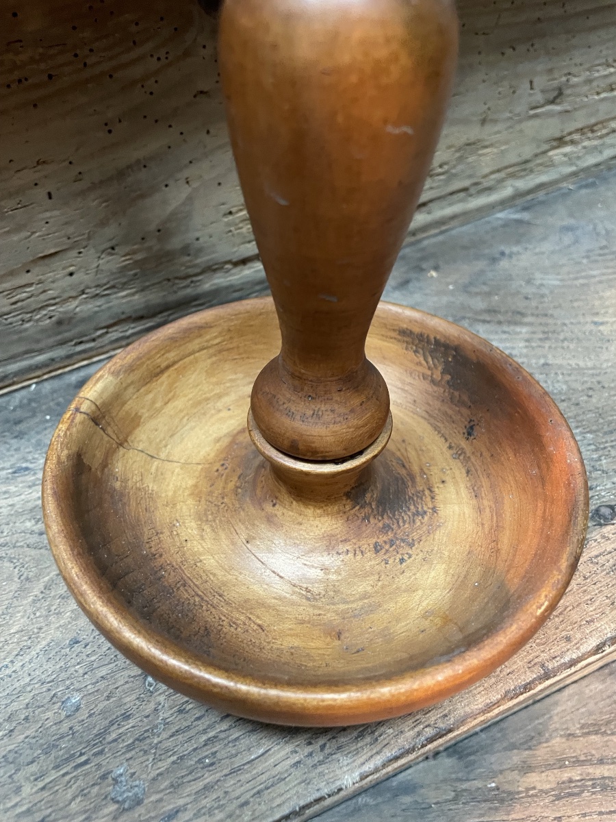 Chandelier de style scandinave en bois tourné -photo-4