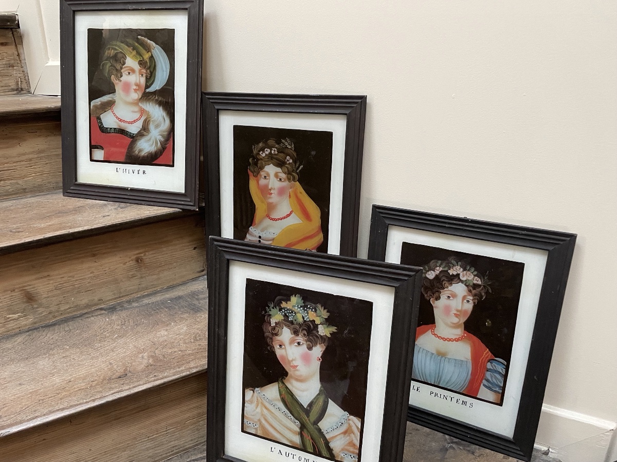 The Set Of Four Under Glass, An Allegory Of The Seasons, Alsace-photo-4