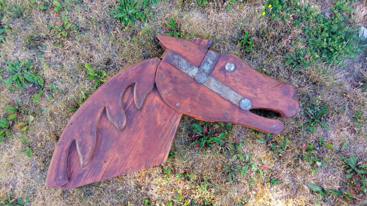 Enseigne Cheval, Folk Art, Early 20th Century-photo-2