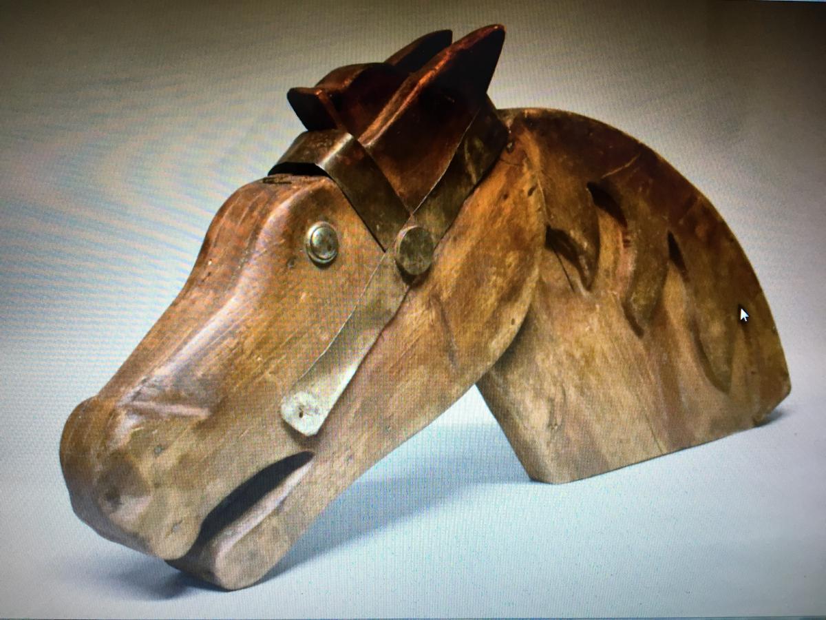 Enseigne Cheval, Folk Art, Early 20th Century-photo-4