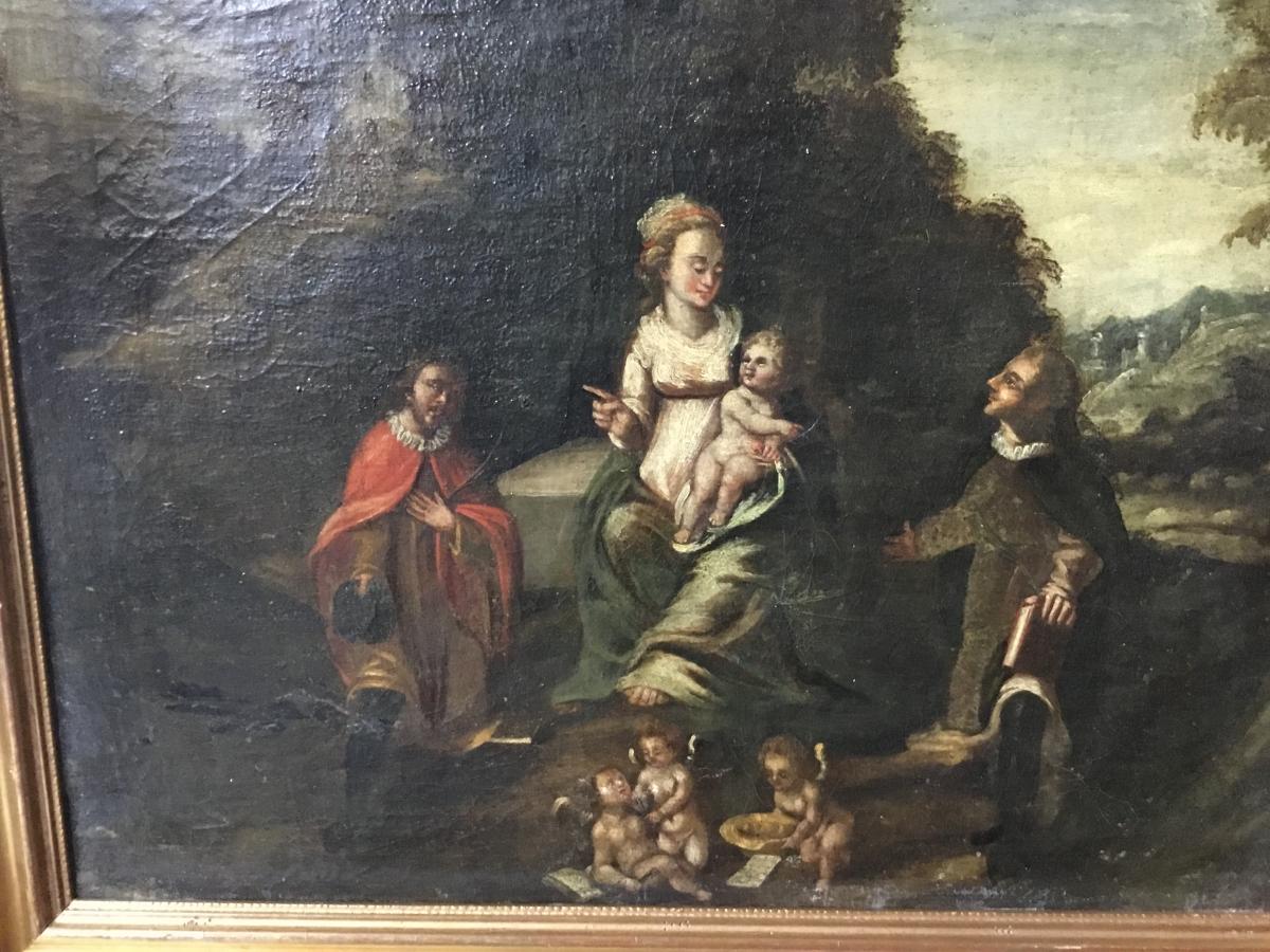 Virgin And Child, Spanish School, XVII-photo-3