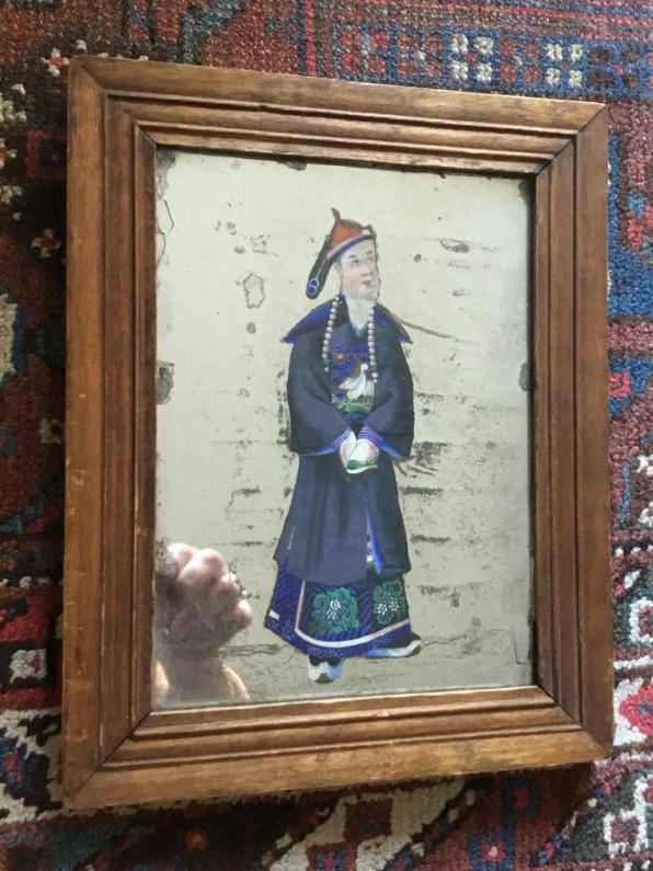 Portrait On Mirror Background, China, Late Nineteenth-photo-2