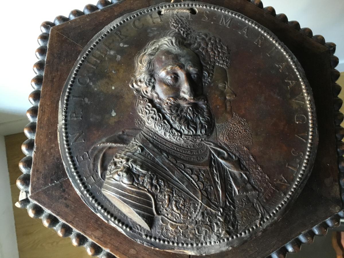 Médaillon au profil  D’henri IV, Patine Bronze, Napoléon III