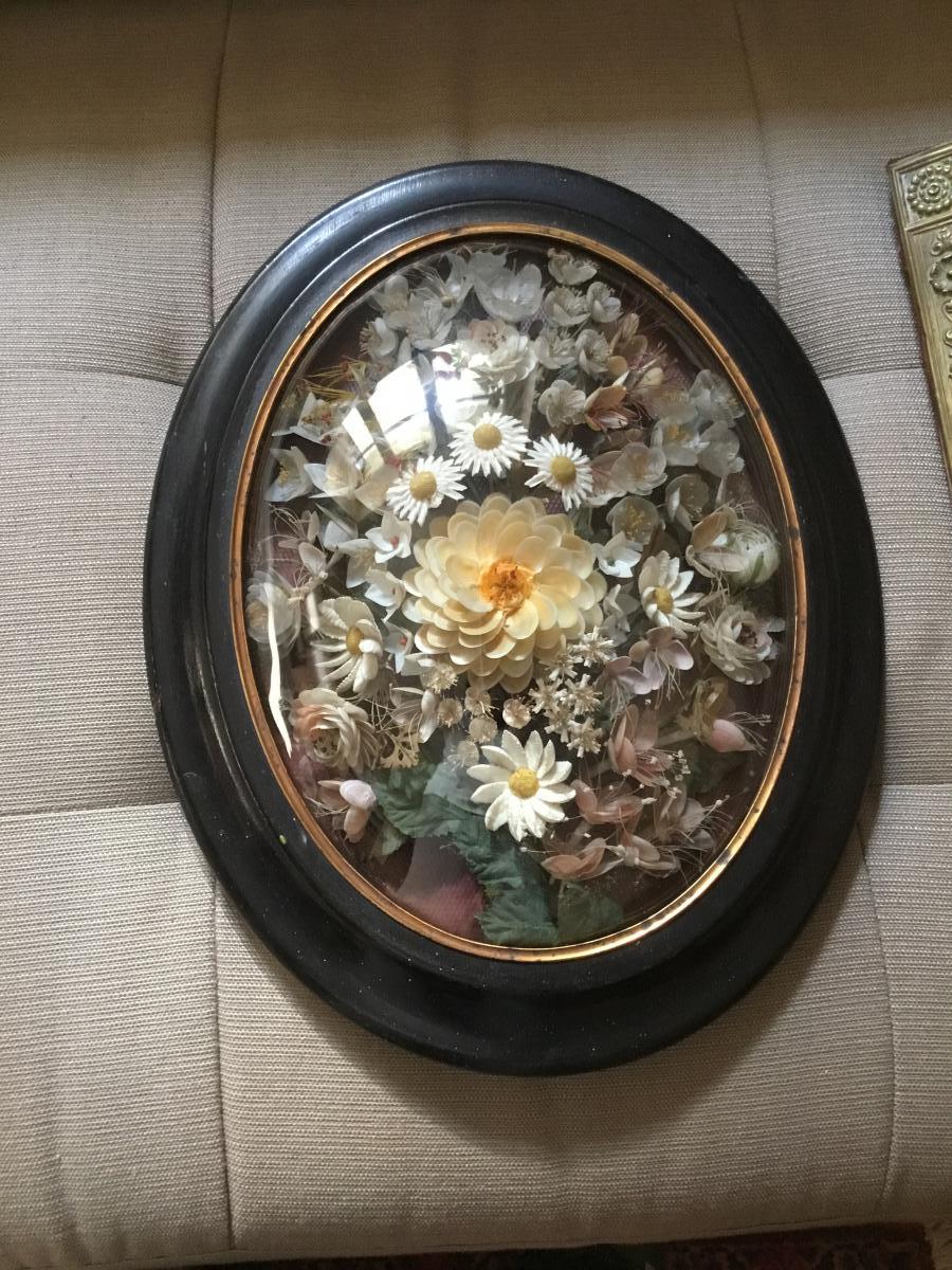 Table Of Shells, Folk Art, 1880-photo-2