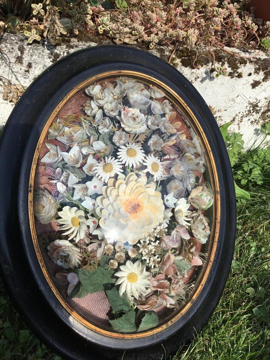 Table Of Shells, Folk Art, 1880-photo-1