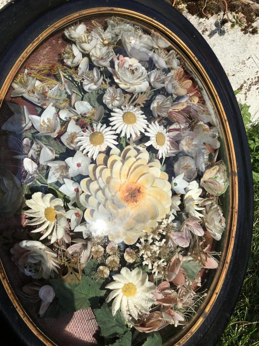 Table Of Shells, Folk Art, 1880-photo-2