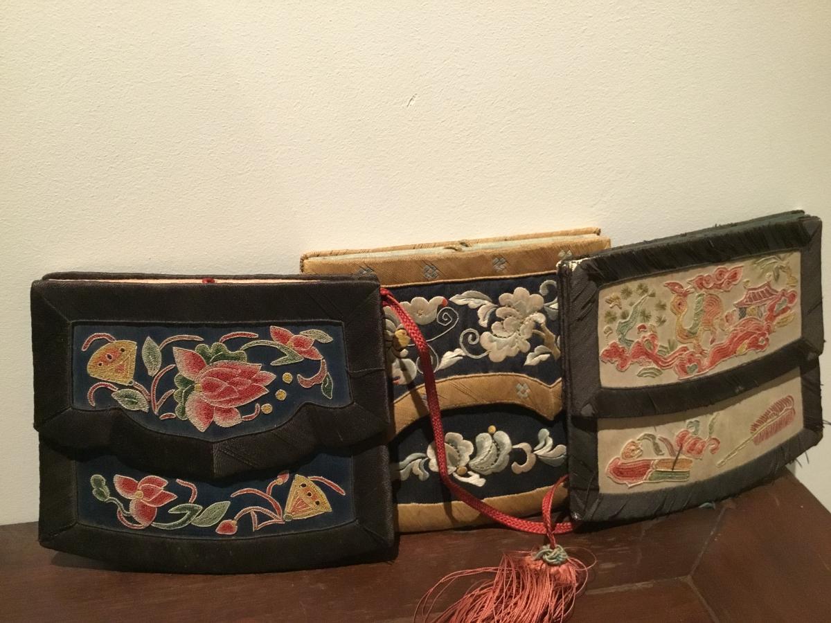 Small Coin Purse In Embroidery, China, Nineteenth-photo-7