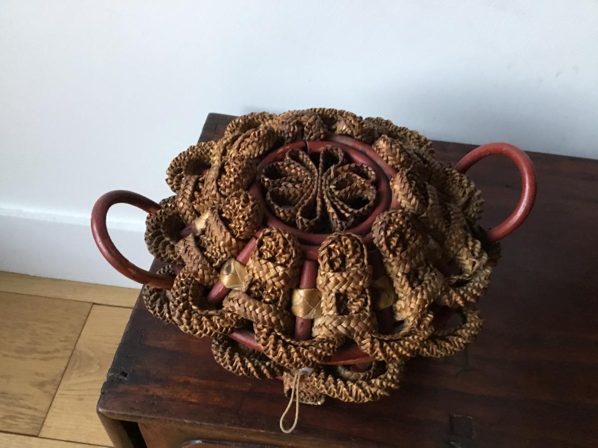 Seamstress Basket, Folk Art, Nineteenth-photo-6