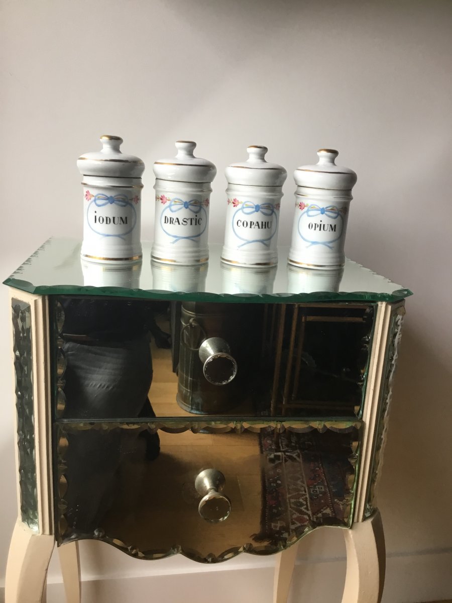 Les 4 Petits Pots De Pharmacie , époque Napoléon III-photo-2