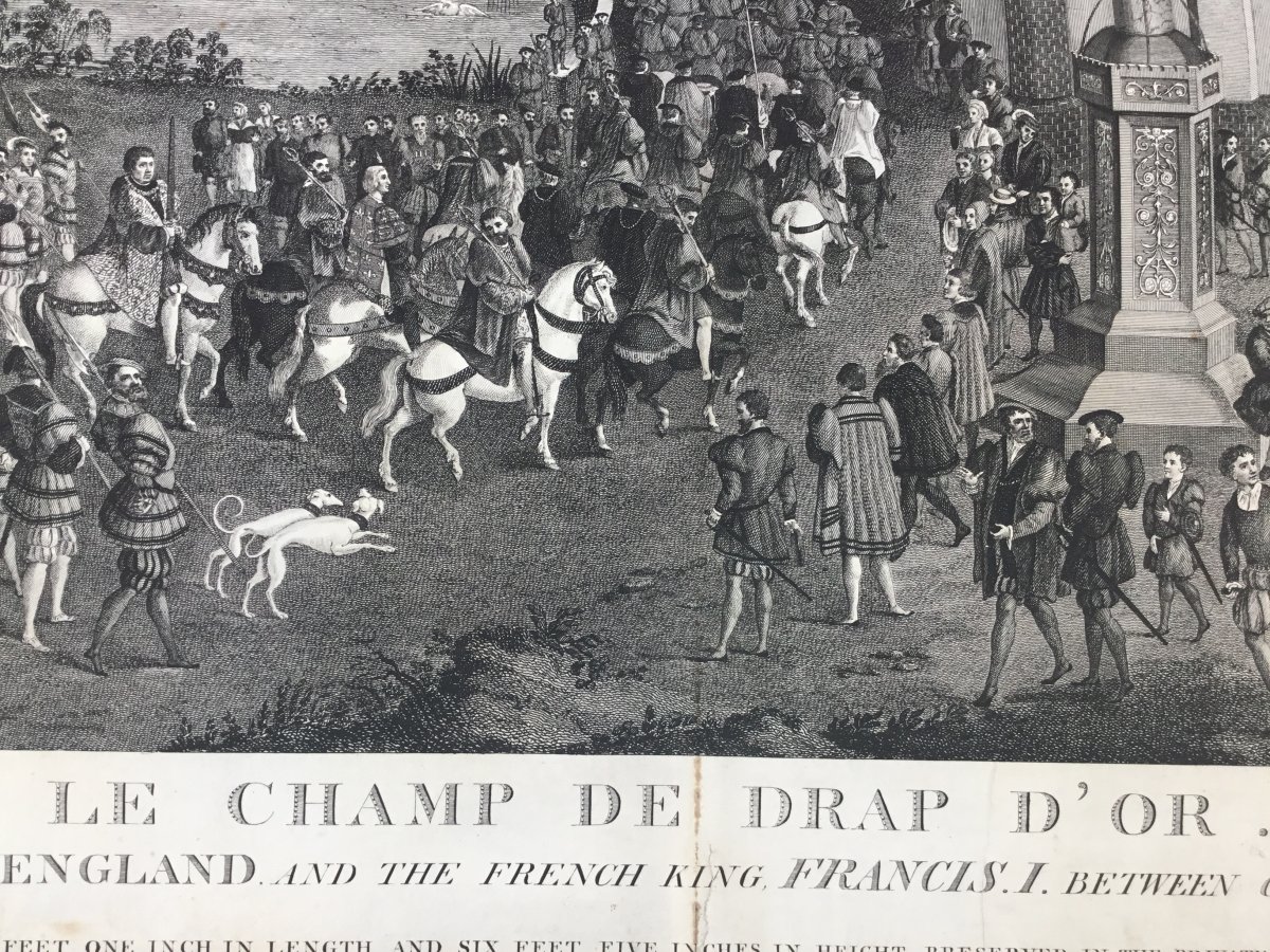 Le Camp Du Drap D’or Grande Gravure Panoramique (119cm)-photo-4