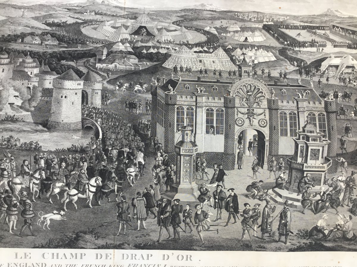 Le Camp Du Drap D’or Grande Gravure Panoramique (119cm)-photo-4