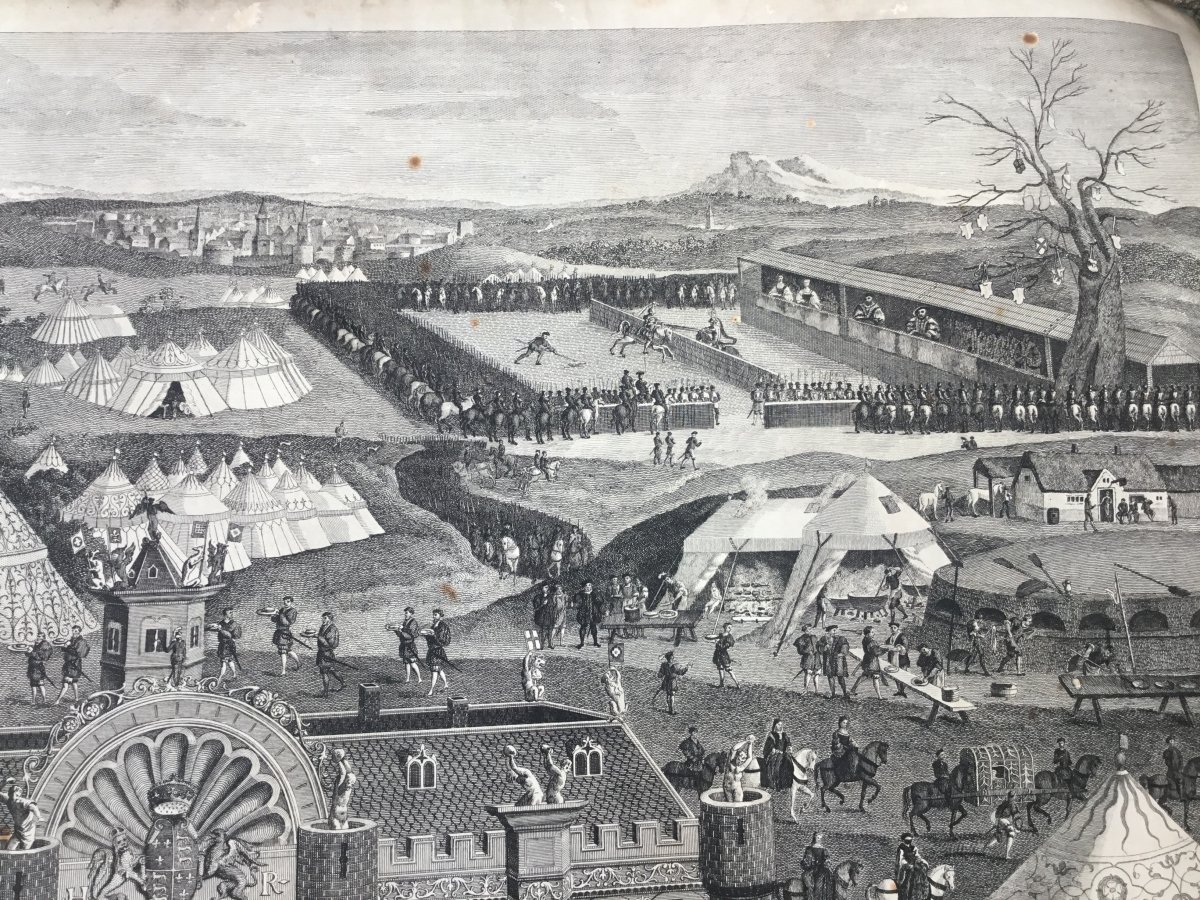 Le Camp Du Drap D’or Grande Gravure Panoramique (119cm)-photo-8