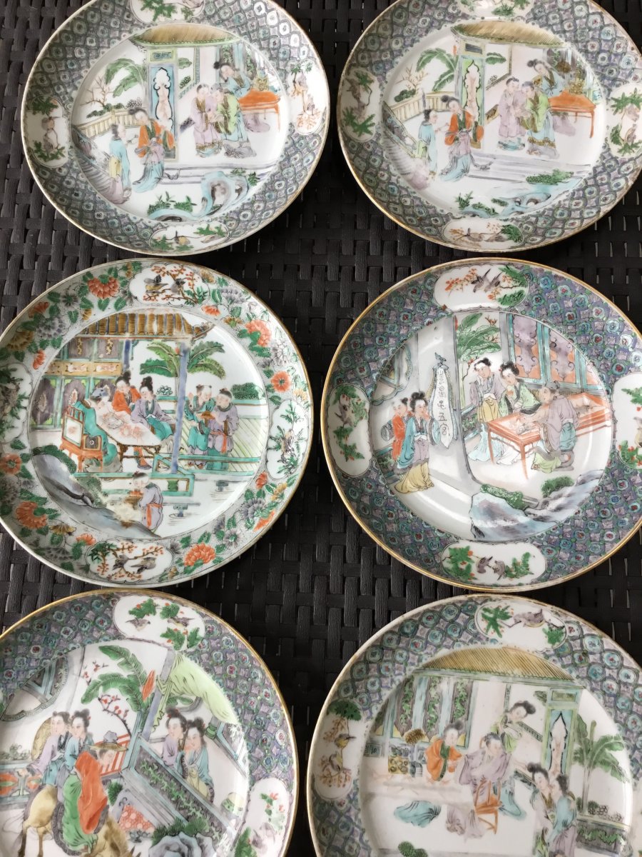 Porcelain Plate Green Family, Quing Dynasty, XVIII-photo-4