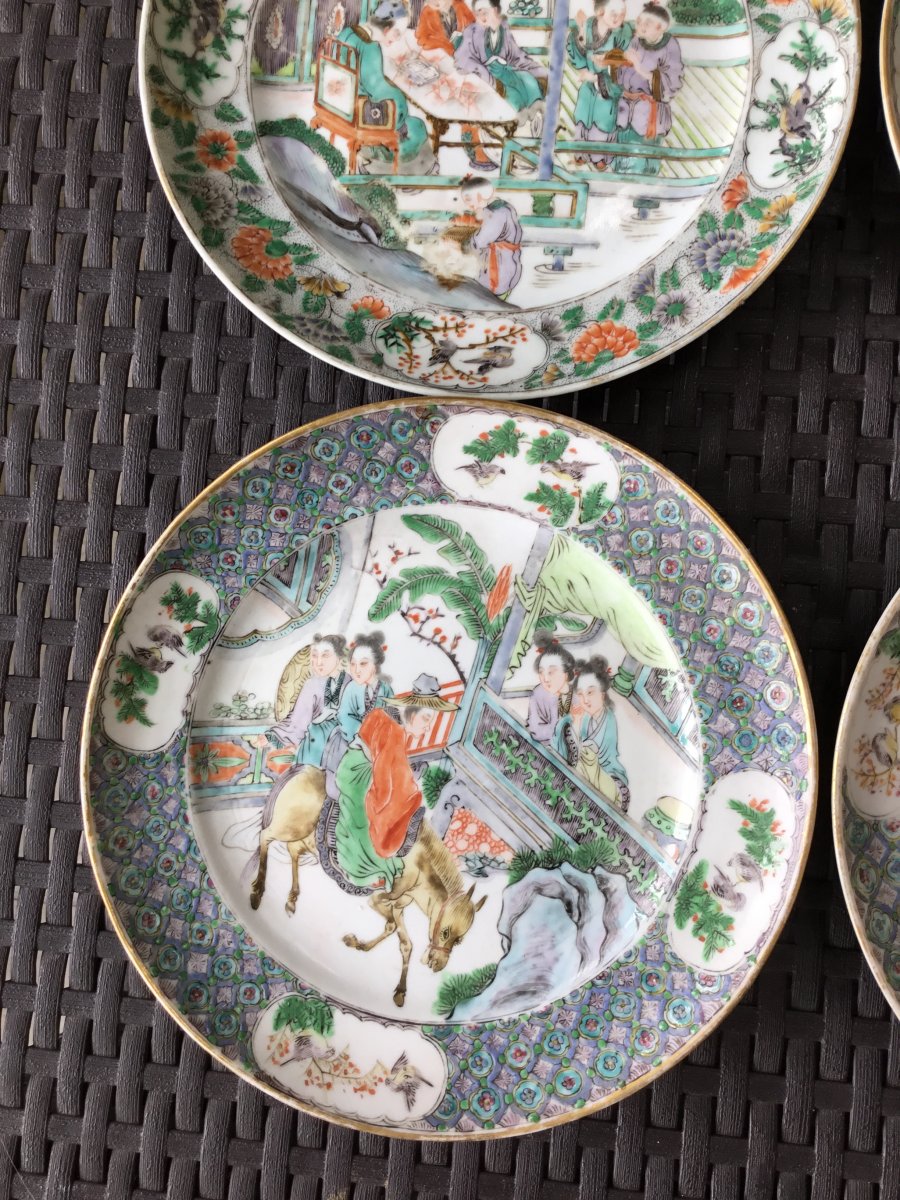 Porcelain Plate Green Family, Quing Dynasty, XVIII-photo-2