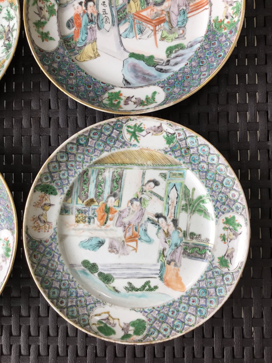 Porcelain Plate Green Family, Quing Dynasty, XVIII-photo-3