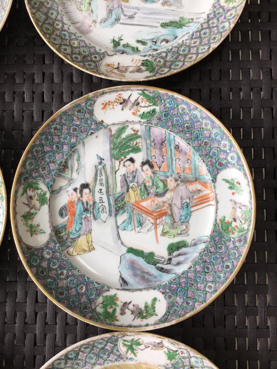 Porcelain Plate Green Family, Quing Dynasty, XVIII-photo-4
