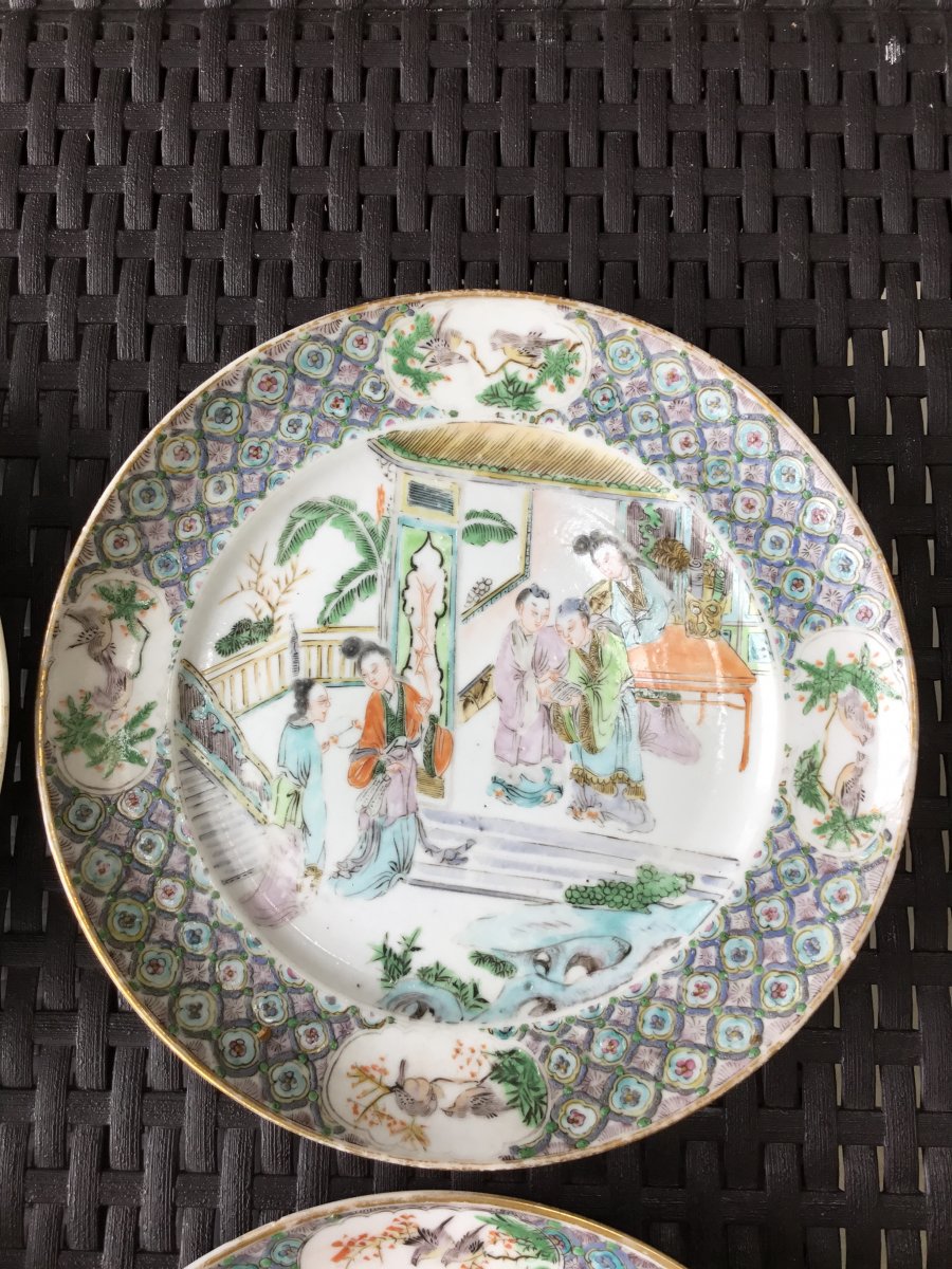 Porcelain Plate Green Family, Quing Dynasty, XVIII-photo-5