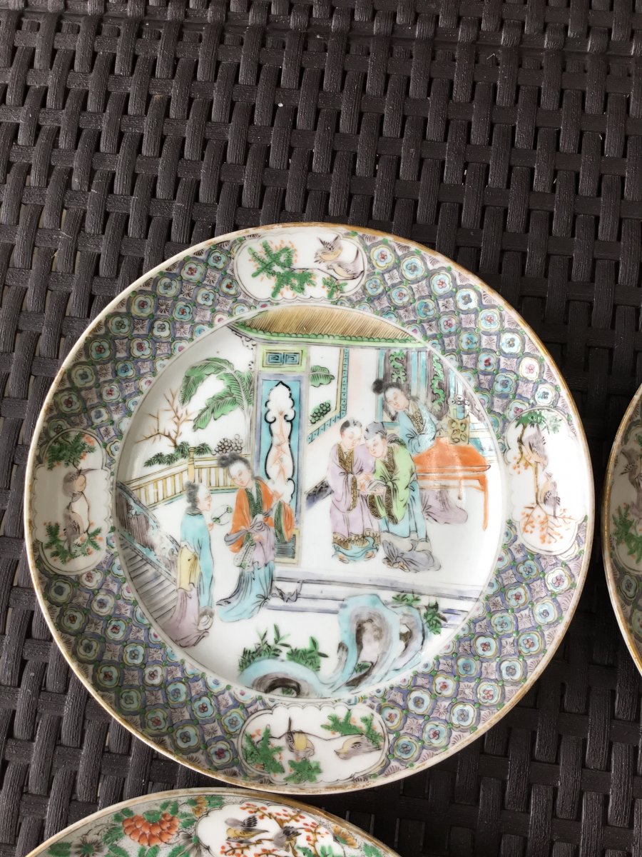 Porcelain Plate Green Family, Quing Dynasty, XVIII-photo-6