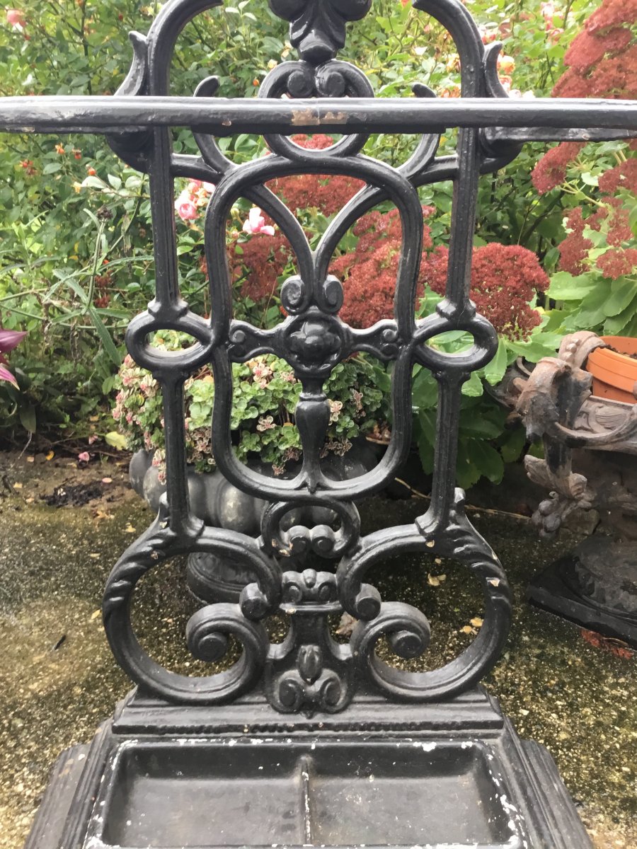 Cast Iron Umbrella Holder, Art Nouveau-photo-2