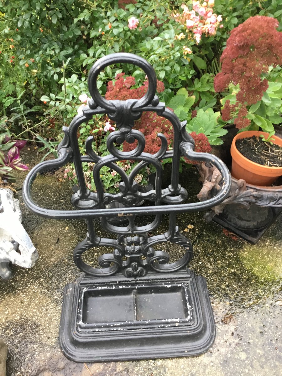 Cast Iron Umbrella Holder, Art Nouveau-photo-3