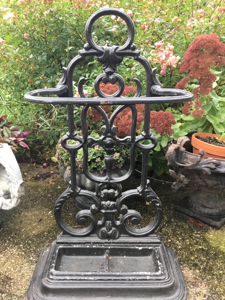 Cast Iron Umbrella Holder, Art Nouveau-photo-1