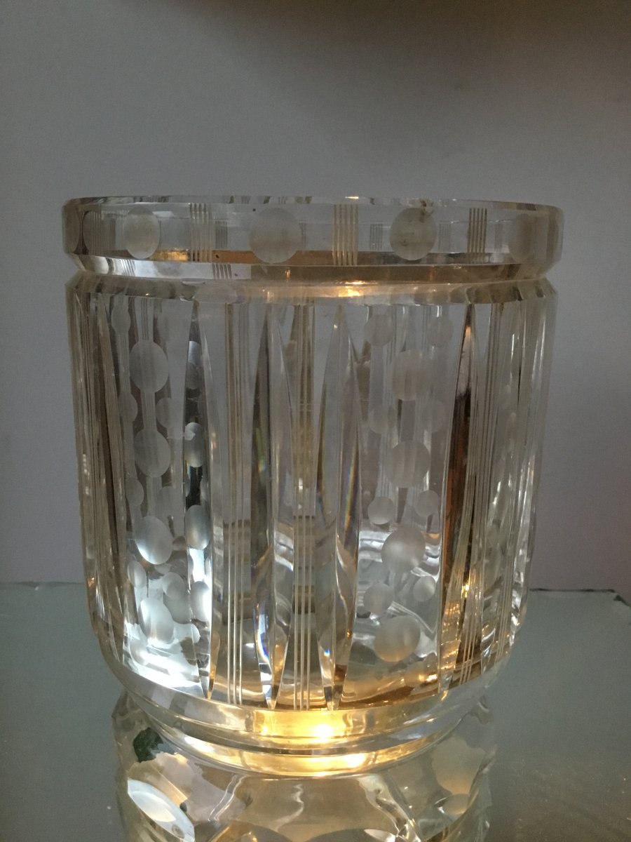 Bucket Refreshing Crystal Cut, Art Deco-photo-4
