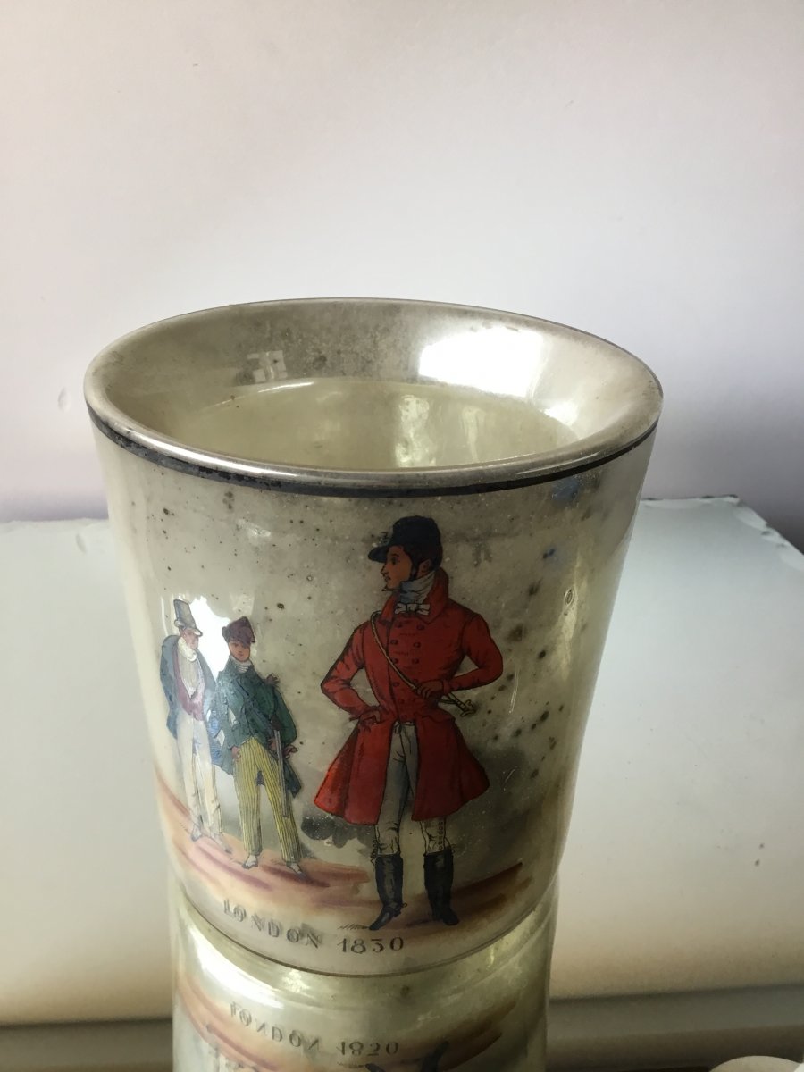 Eglomise Glass With Painted Decor, London 1830-photo-3