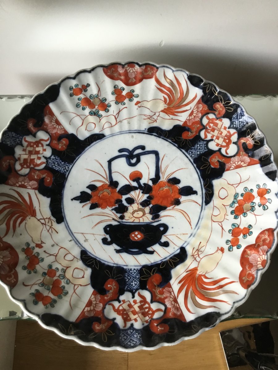 Plat Au Coqs, Imari , Japon