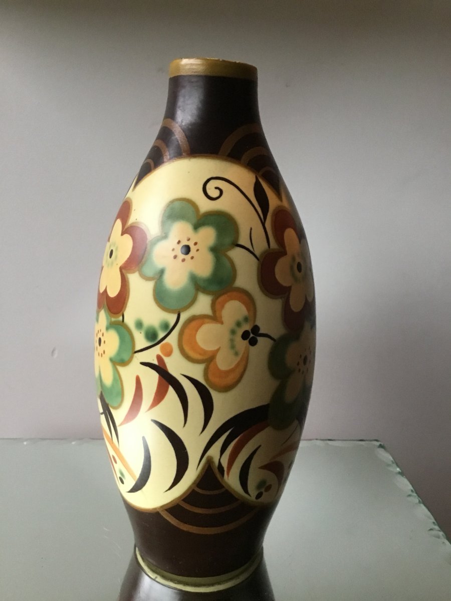 Charles Catteau & Kéramis Vase Art Deco-photo-4