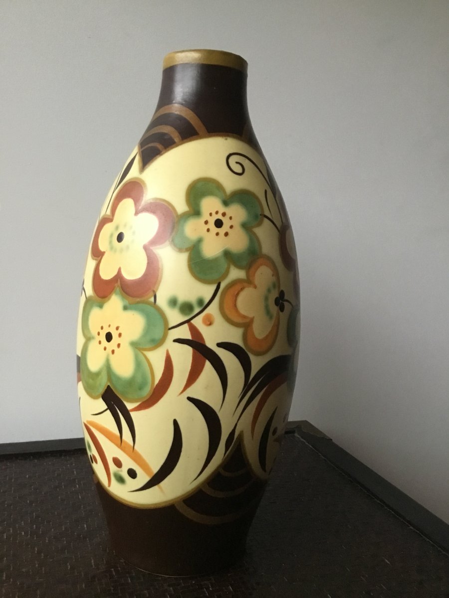 Charles Catteau & Kéramis Vase Art Deco-photo-2