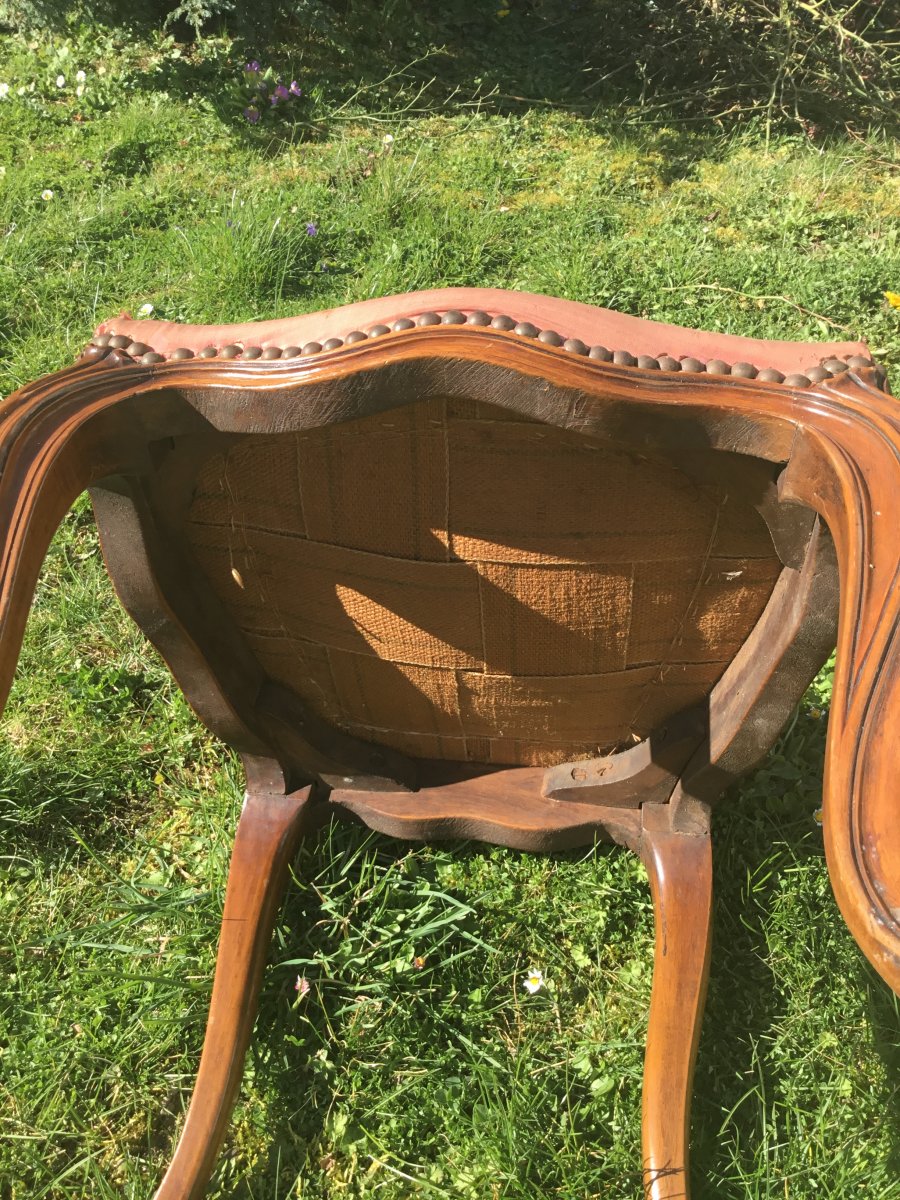 Chaise Denfant En Bois Naturel De Style Louis XV-photo-6