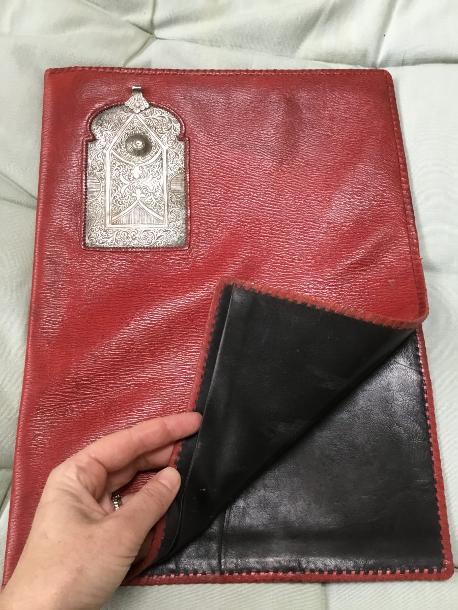Reread, Leather And Silver Document Holder-photo-3