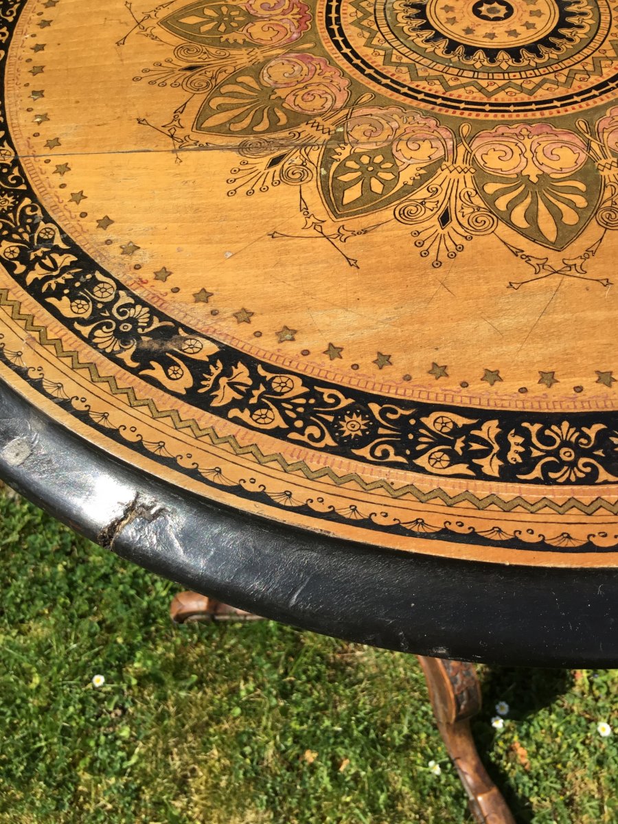 Side Table In Natural Wood, Napoleon III Period-photo-4