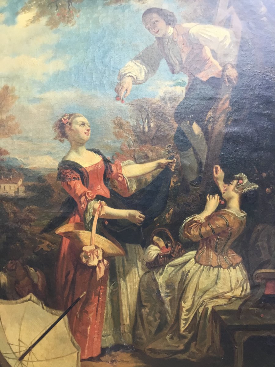 Jean Jacques Rousseau Picking Cherries, Camille Roqueplan