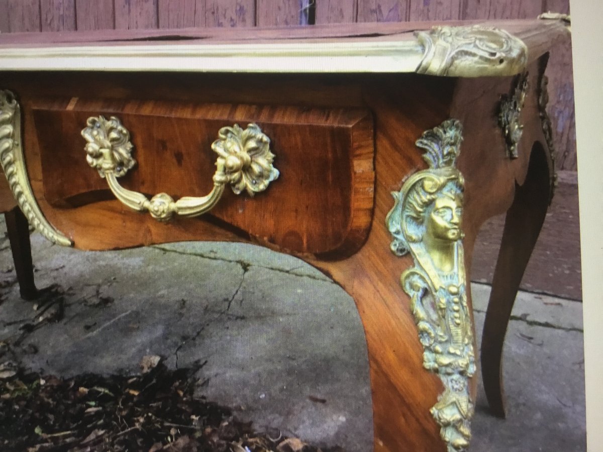 Large Flat Desk From St Louis XV, XIXth-photo-4