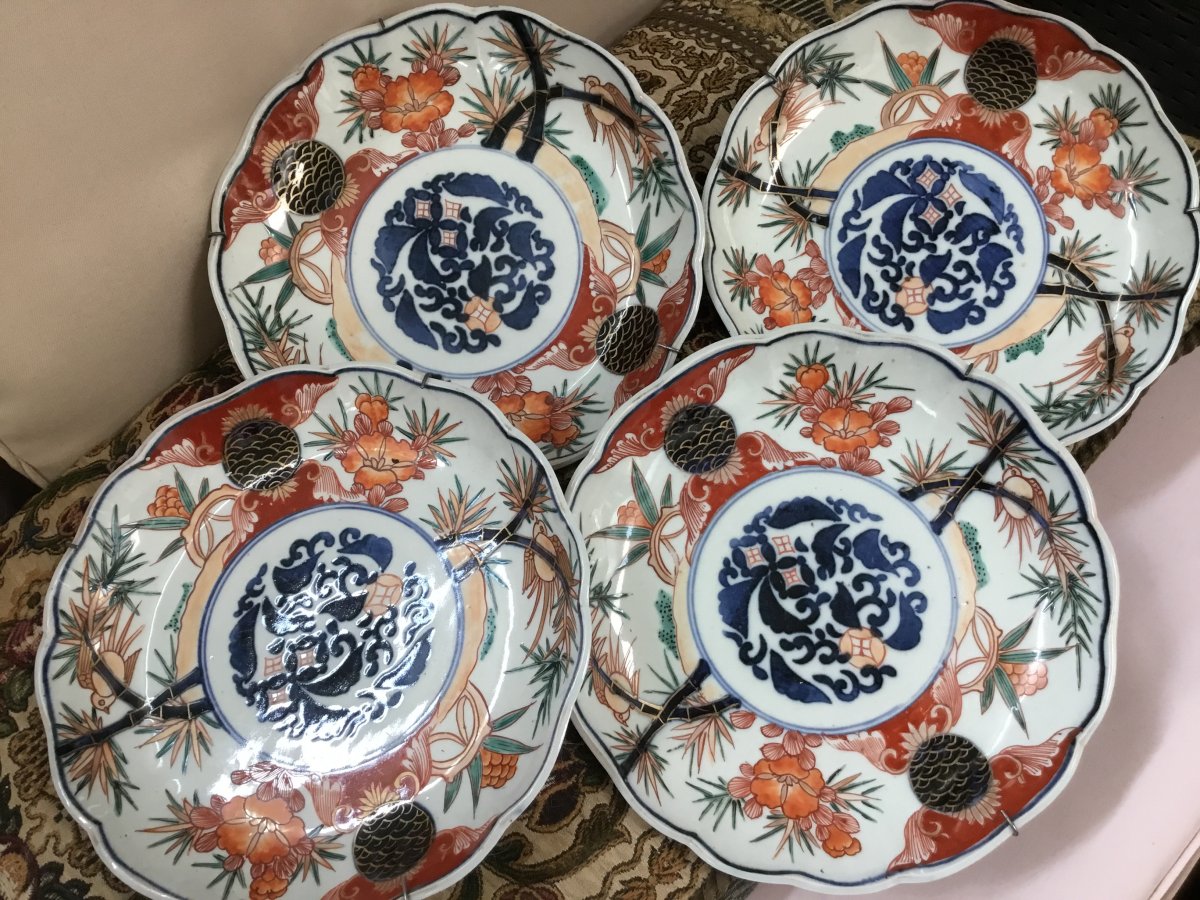 Small Porcelain Dishes Imari Japan, XIXth-photo-4
