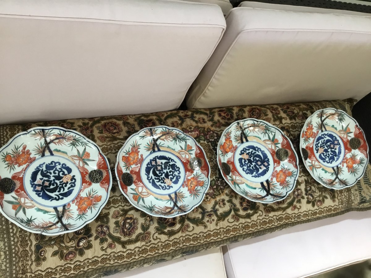 Small Porcelain Dishes Imari Japan, XIXth-photo-4