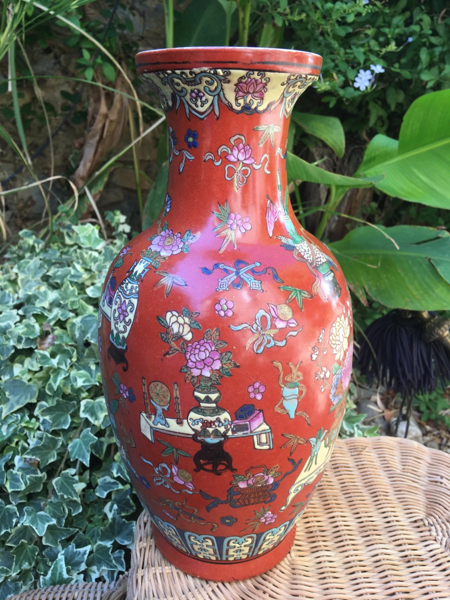 Vase Fond Corail, Chine-photo-2