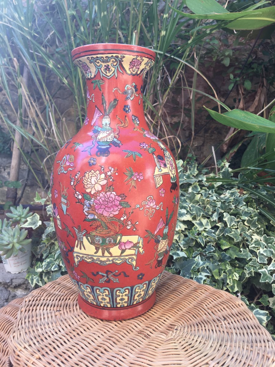 Vase Fond Corail, Chine-photo-1