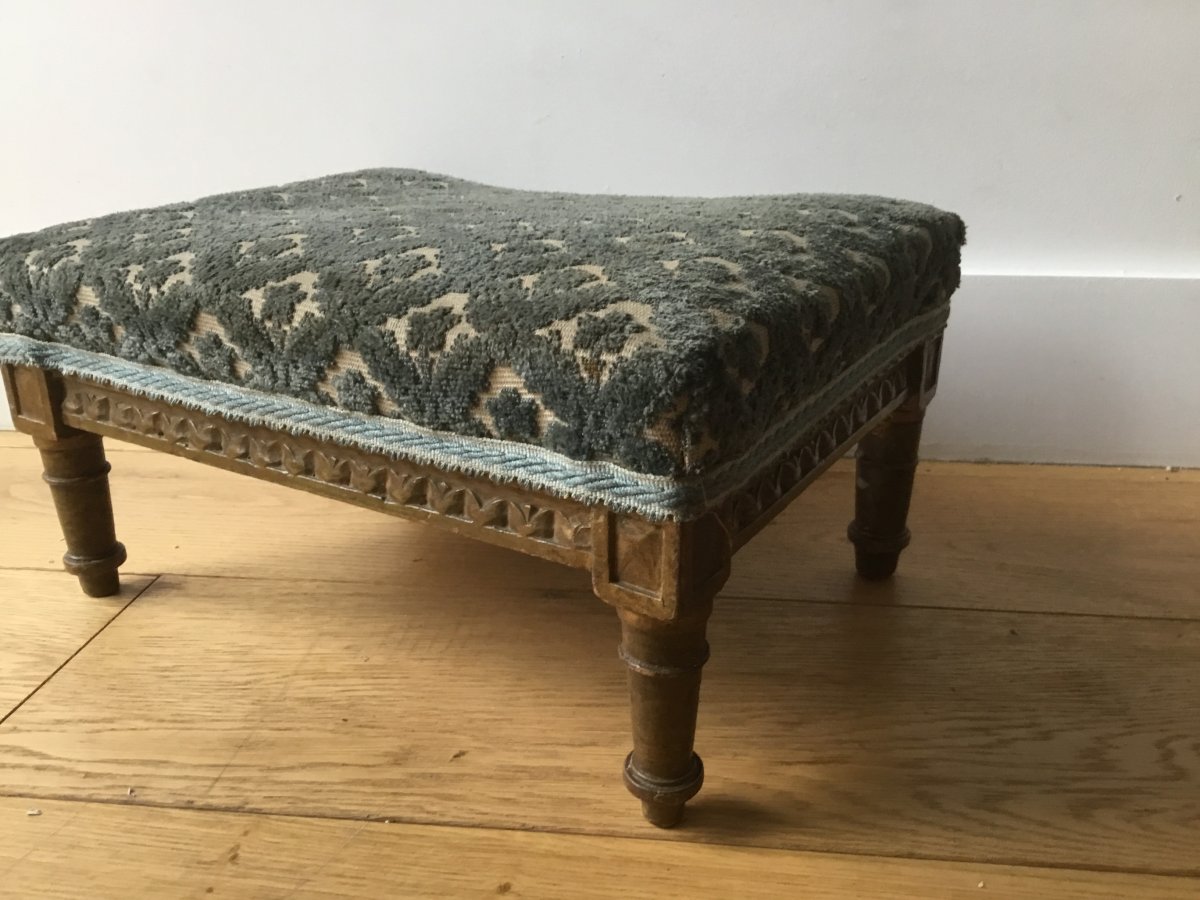 Repose-pied Style Louis XVI En Bois Doré, Fin XIXe-photo-4