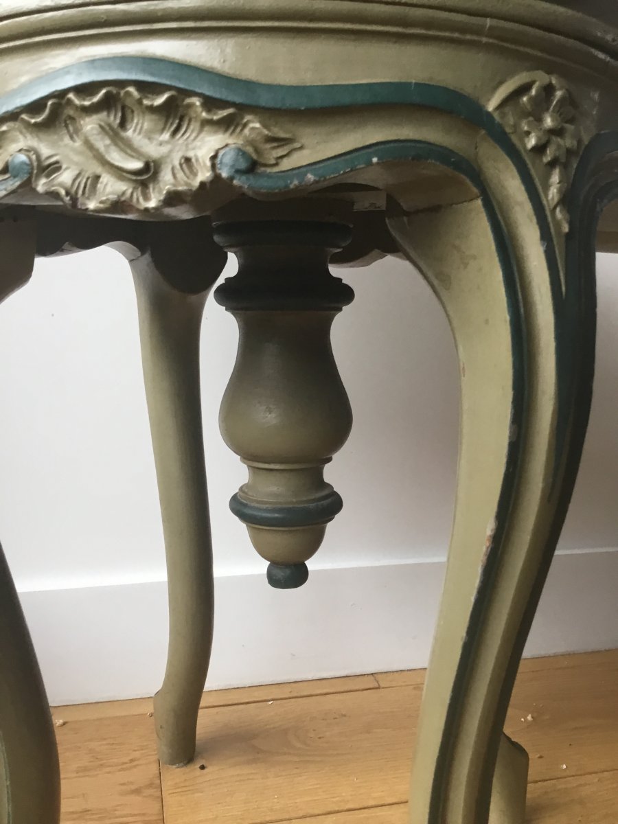 Tabouret De Piano Laqué De Style Louis XVI-photo-6