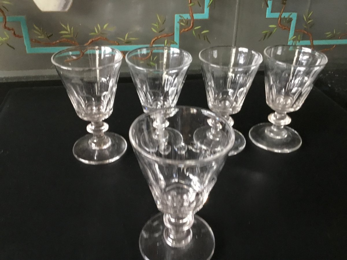 Les 5 Petits Verres à Pans Coupés En Cristal ( +1)-photo-2