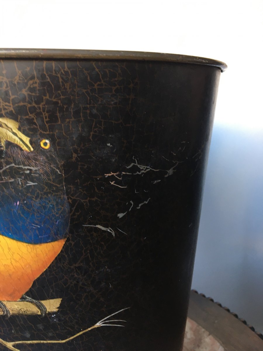 Papier Bin Décorated  With Birds  -photo-5
