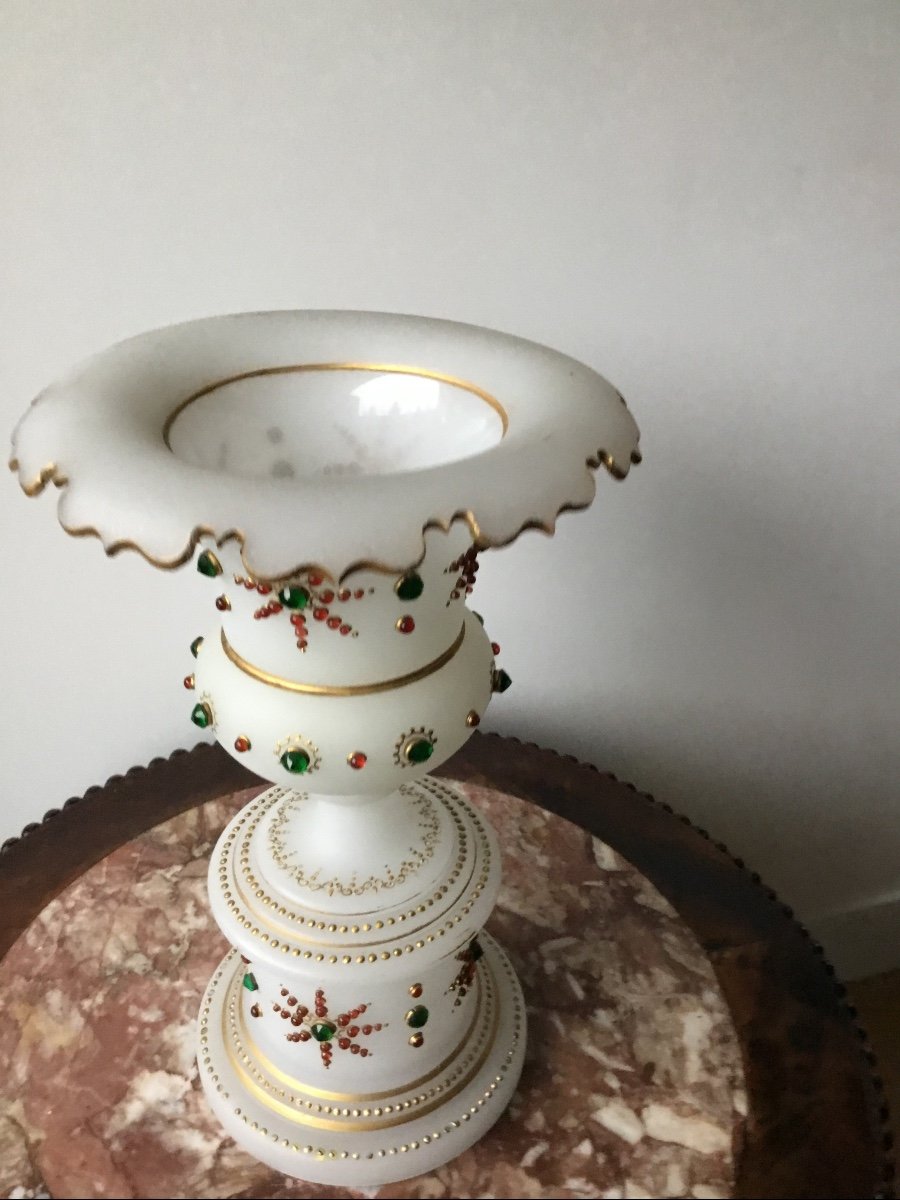 Medicis Vase In Opaline And Cabochons, Napoleon III-photo-3