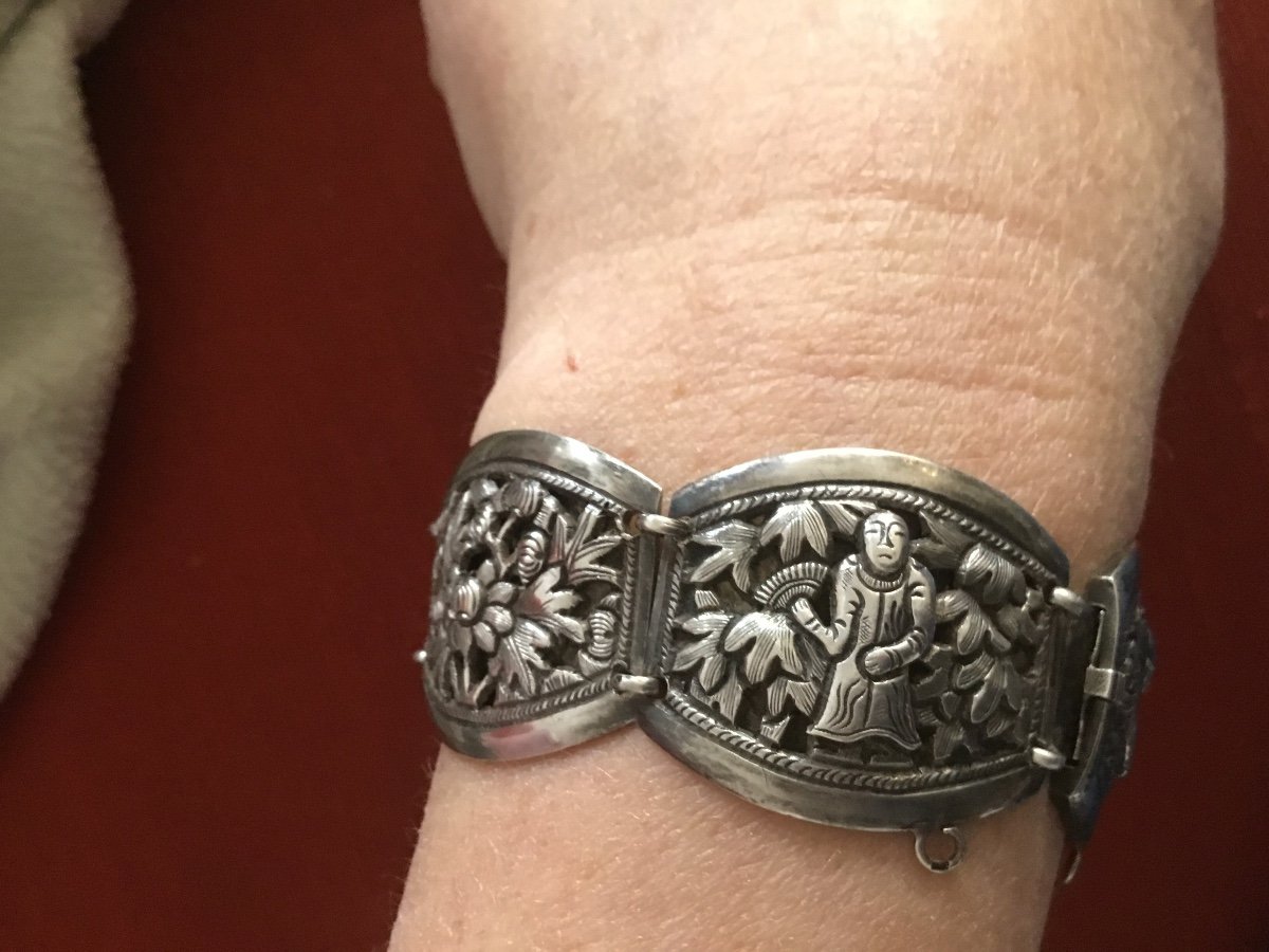 Silver Bracelet, China, Circa 1900-photo-3