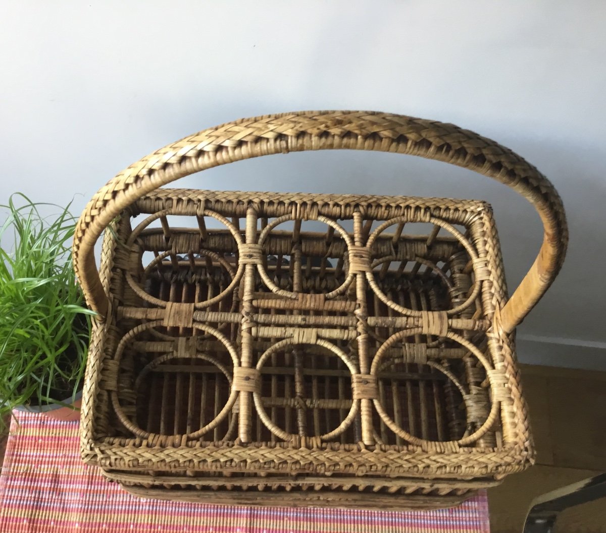 Ratan Basket For Glasses , 1900 -photo-2