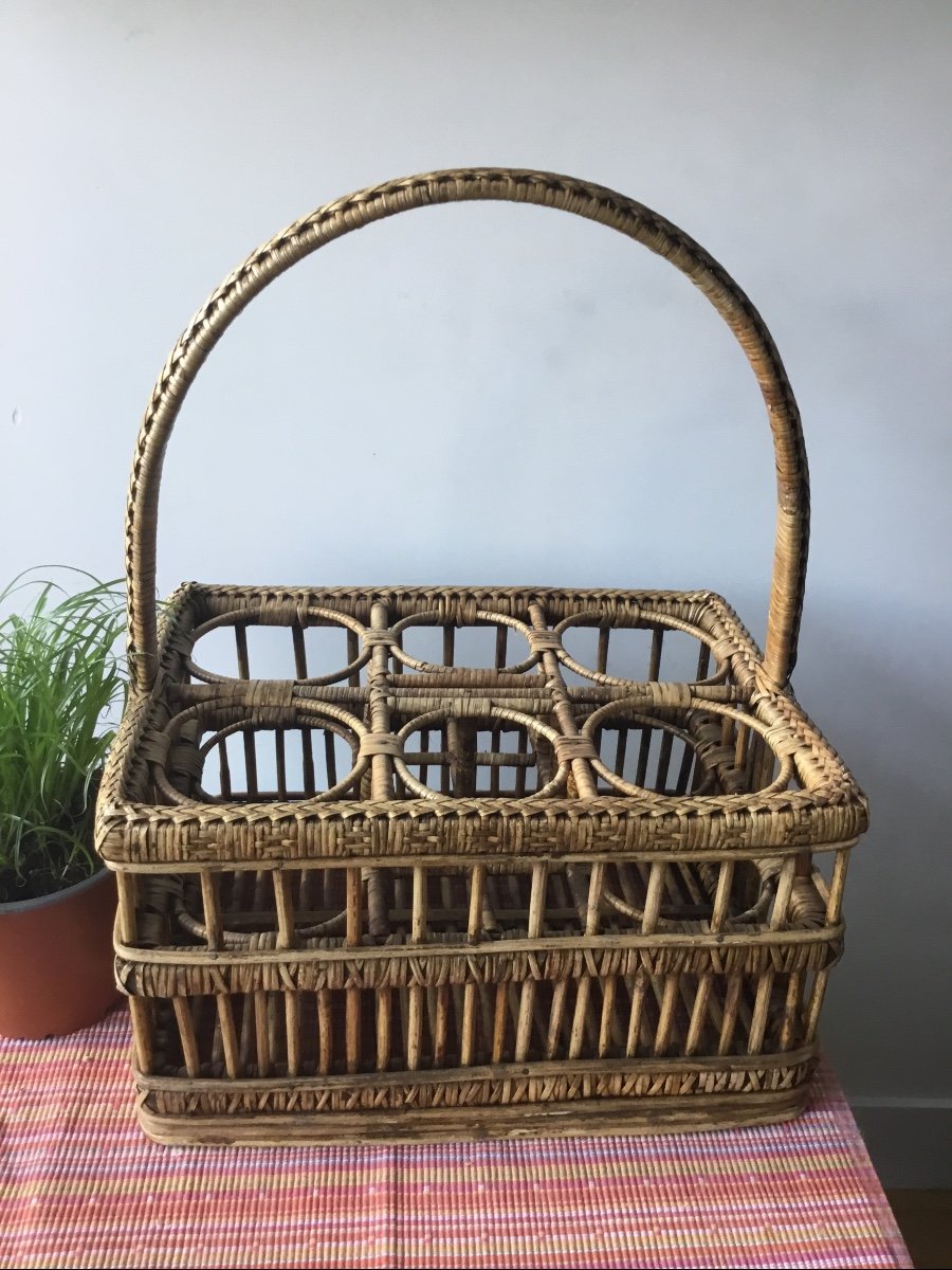 Ratan Basket For Glasses , 1900 -photo-4